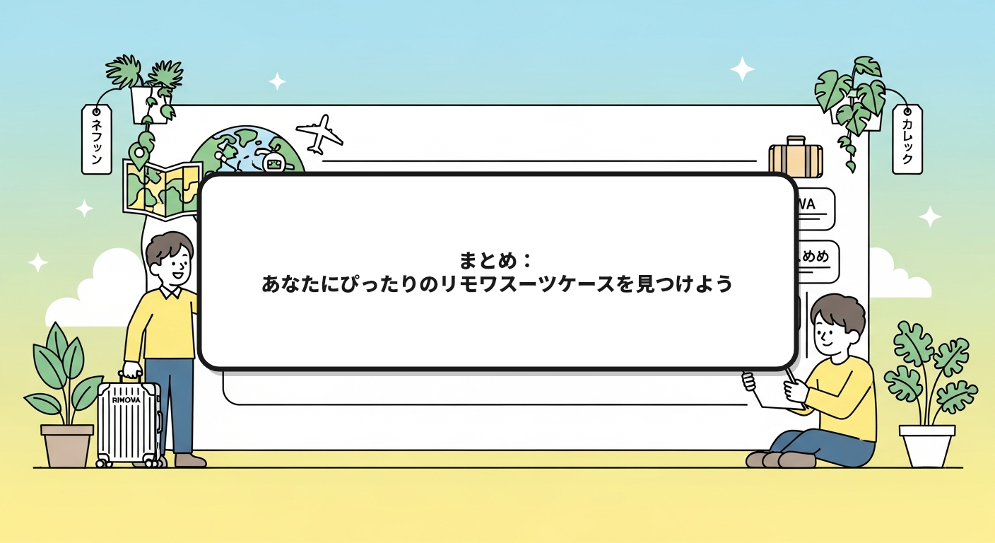 まとめ：あなたにぴったりのリモワスーツケースを見つけよう